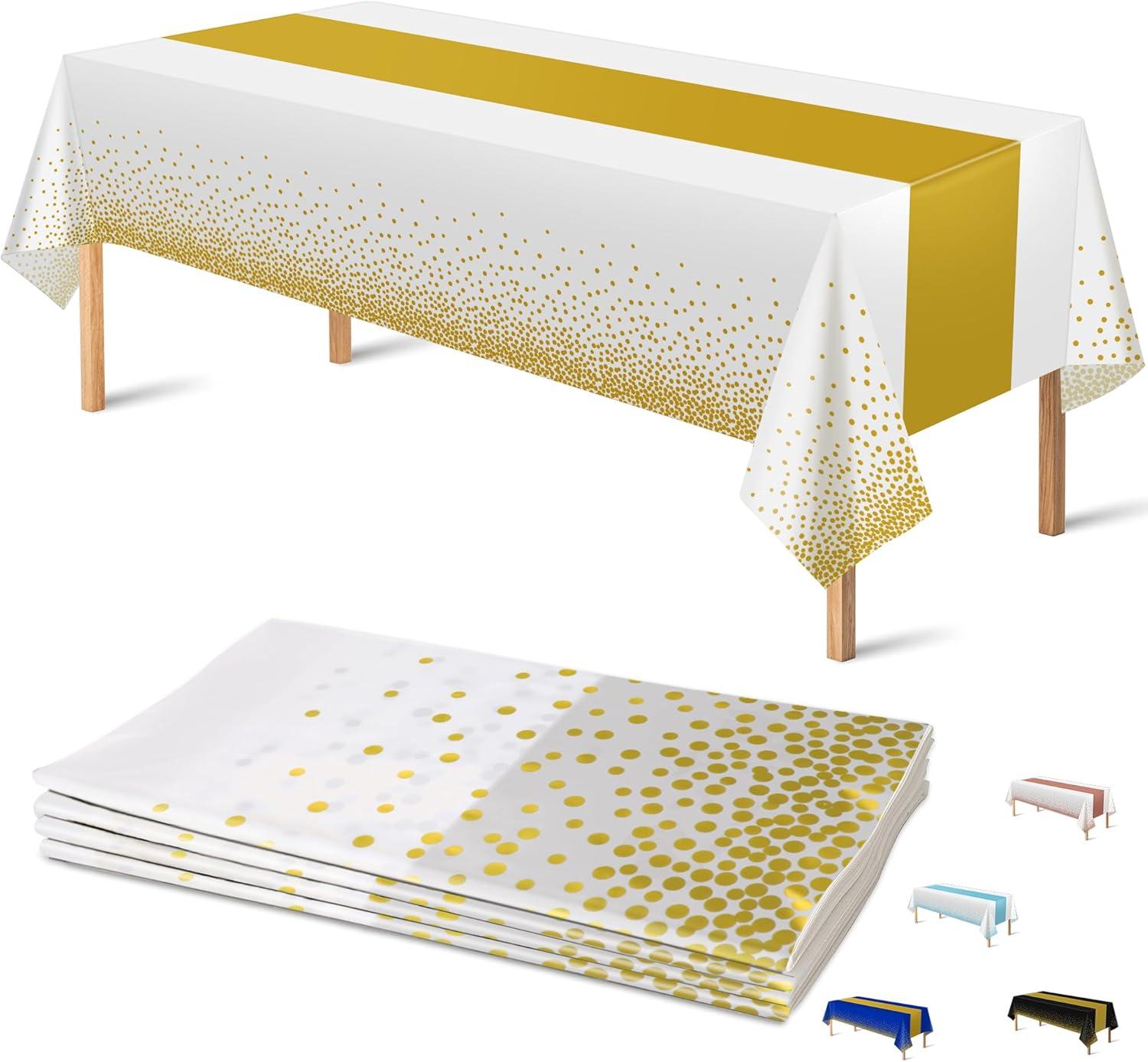 image:imageOHOME 4 Pack Thanksgiving FriendsgivingTablecloth with 40 Pack Thanksgiving Garland