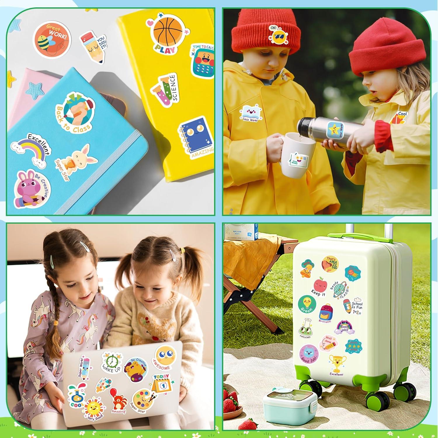 image:imageOHOME Back to School Supplies 480 PCS Vinyl Teacher Reward Motivational Stickers for Kids Teacher Must Haves Supplies Stuff Essentials Games Toys Gifts for First Day of School Classroom Students