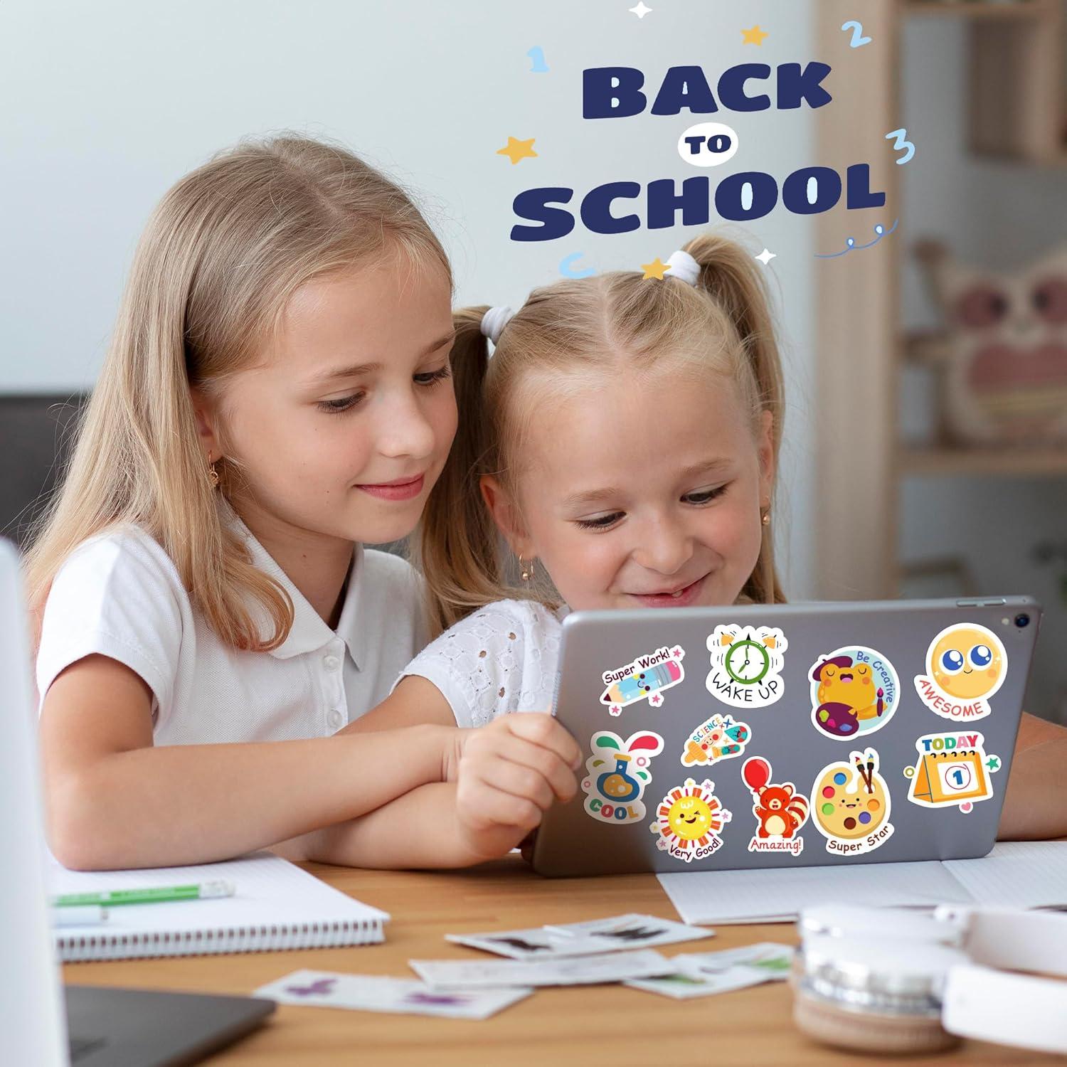image:imageOHOME Back to School Supplies 480 PCS Vinyl Teacher Reward Motivational Stickers for Kids Teacher Must Haves Supplies Stuff Essentials Games Toys Gifts for First Day of School Classroom Students