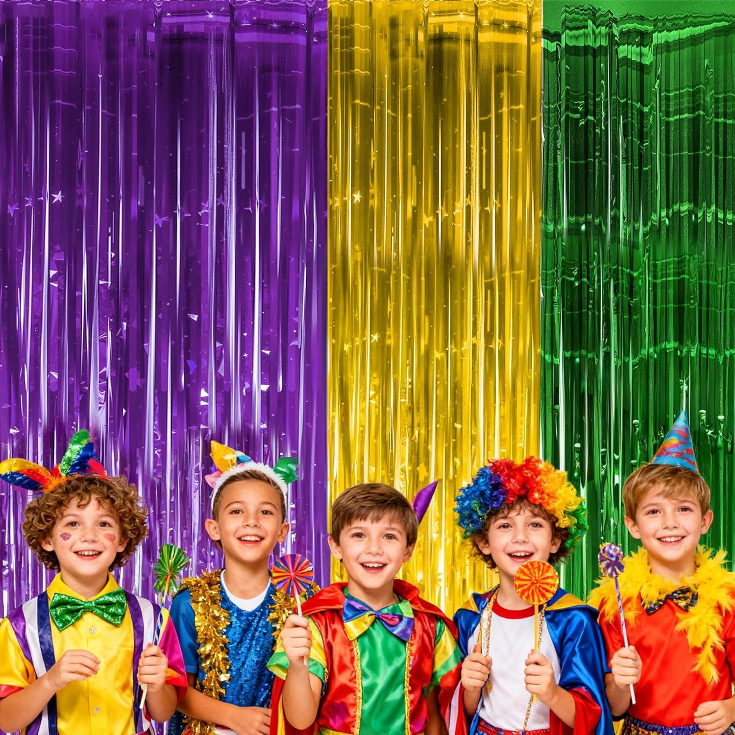 image:imageOHOME Halloween Decorations Halloween Party Decorations Trick or Treat Backdrop Banner for Wall Door Halloween Birthday Party Favors Supplies Indoor OutdoorGreen Yellow Purple