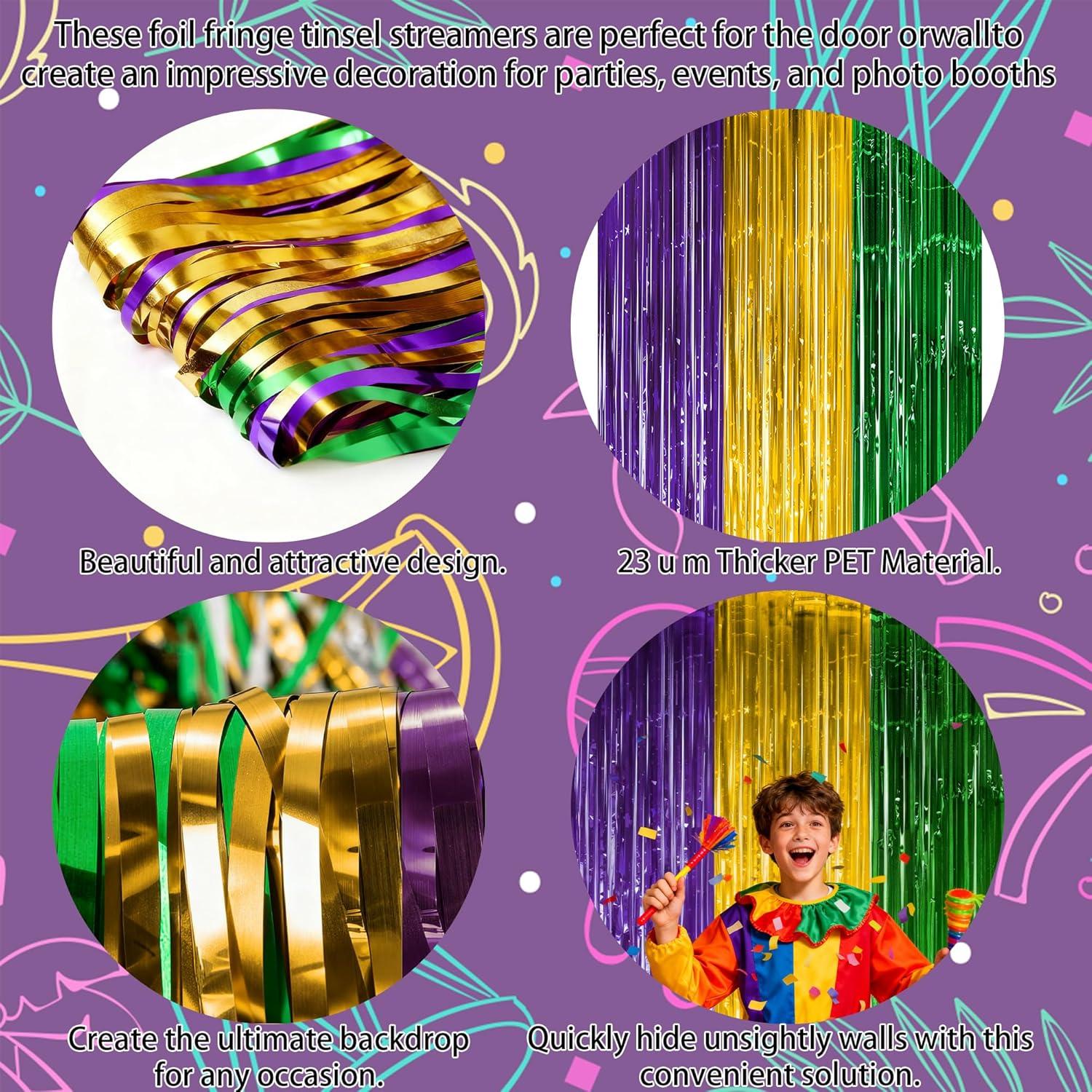 image:imageOHOME Halloween Decorations Halloween Party Decorations Trick or Treat Backdrop Banner for Wall Door Halloween Birthday Party Favors Supplies Indoor OutdoorGreen Yellow Purple