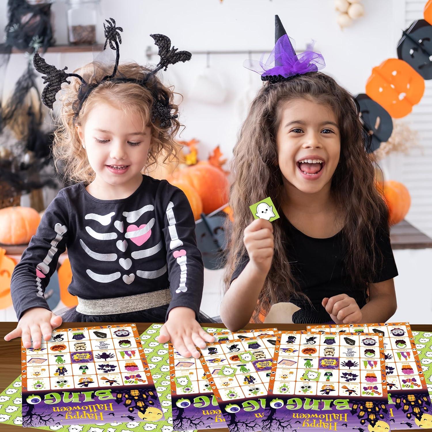 image:imageOHOME Halloween Games Halloween Bingo for Kids Halloween Party Favors 24 Players Halloween Toys Gifts Party Supplies Halloween Crafts Accessories Treats Activities for Family