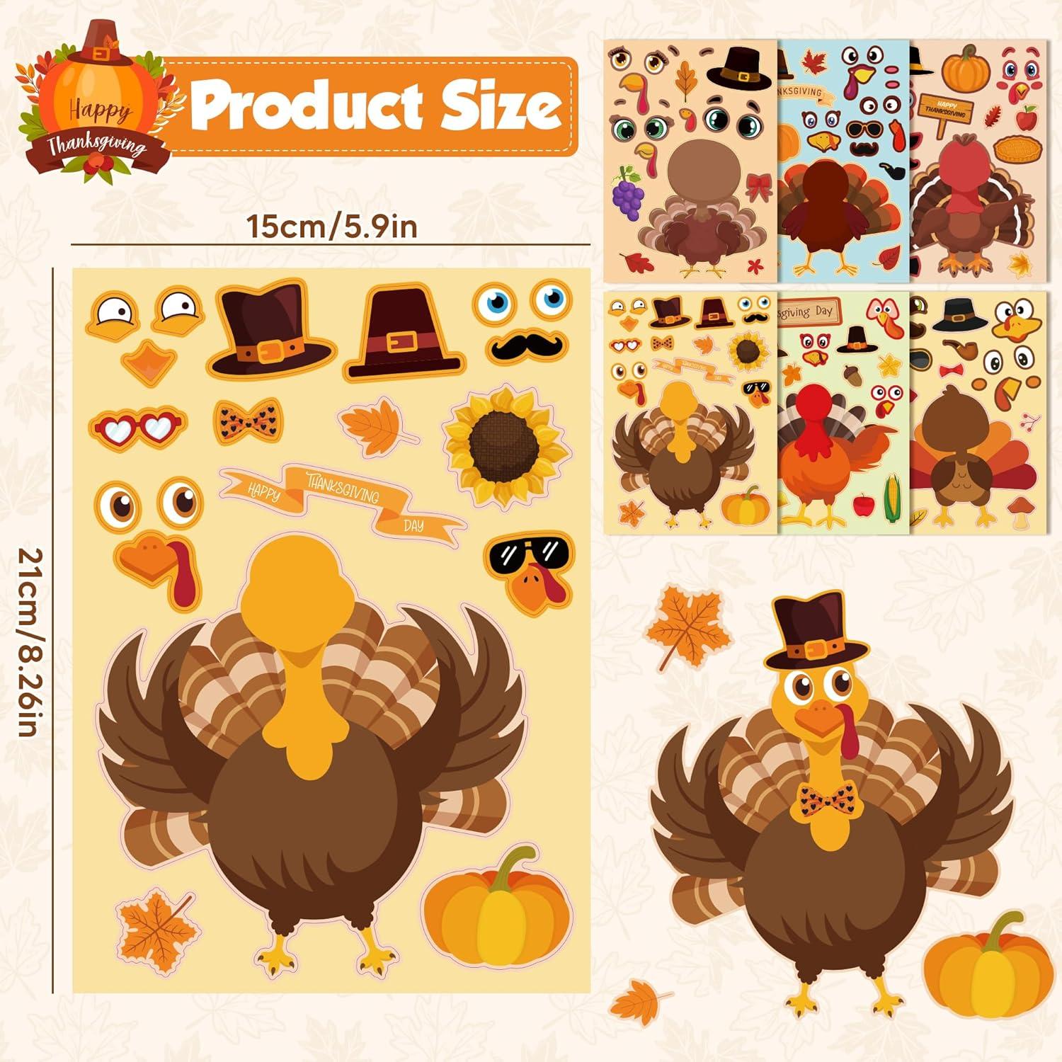 image:imageOHOME Thanksgiving Bingo with Thanksgiving Stickers