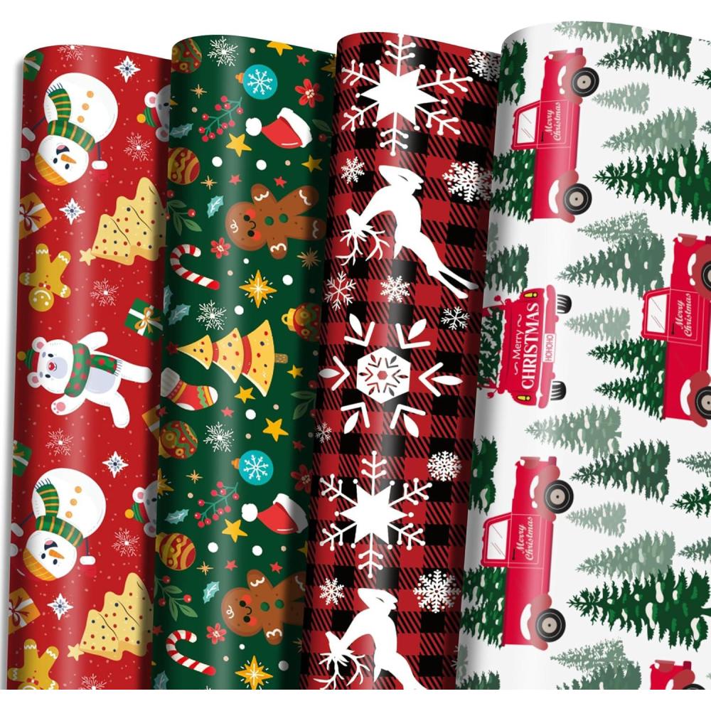 image:image500 PCS Christmas Gift Tags with Wrapping Paper