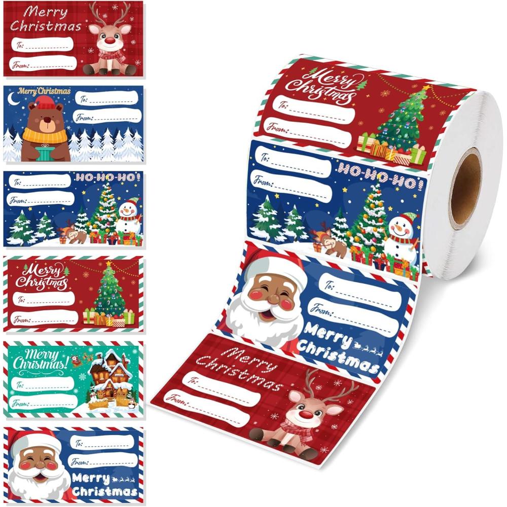 image:imageOHOME 500 PCS Christmas Gift Tags Gift Tags for Christmas Presents Christmas Gifts for Women Men Kids Christmas Wrapping Paper Christmas Decorations295 x 16 Inch