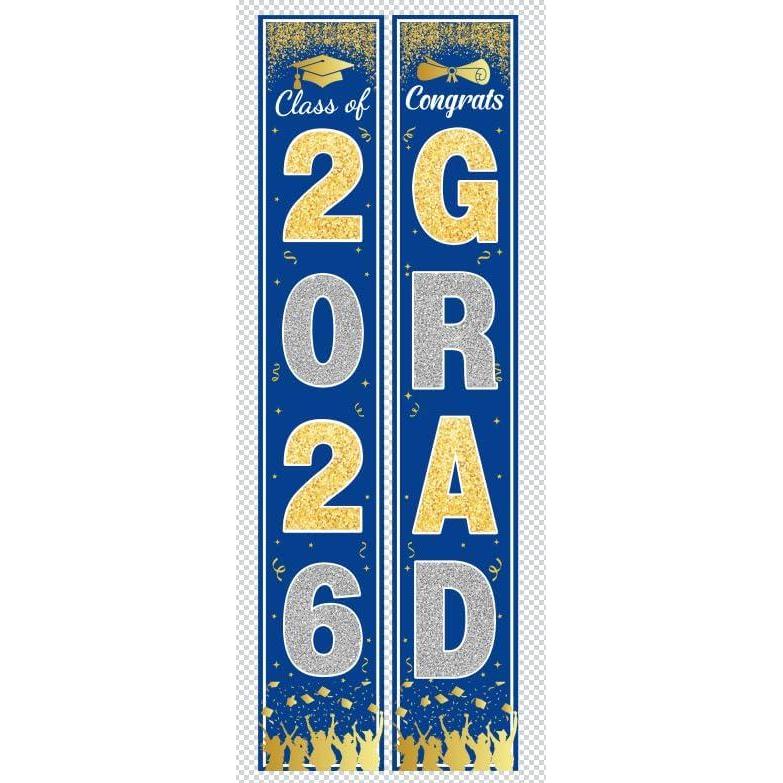 image:imageOHOME Graduation Decorations 2026 Maroon Gold Congrats Grad Porch Banner for Graduation Party Decorations Class of 2026 Party Favors Supplies Backdrop Yard Signs Decor MaroonBlue