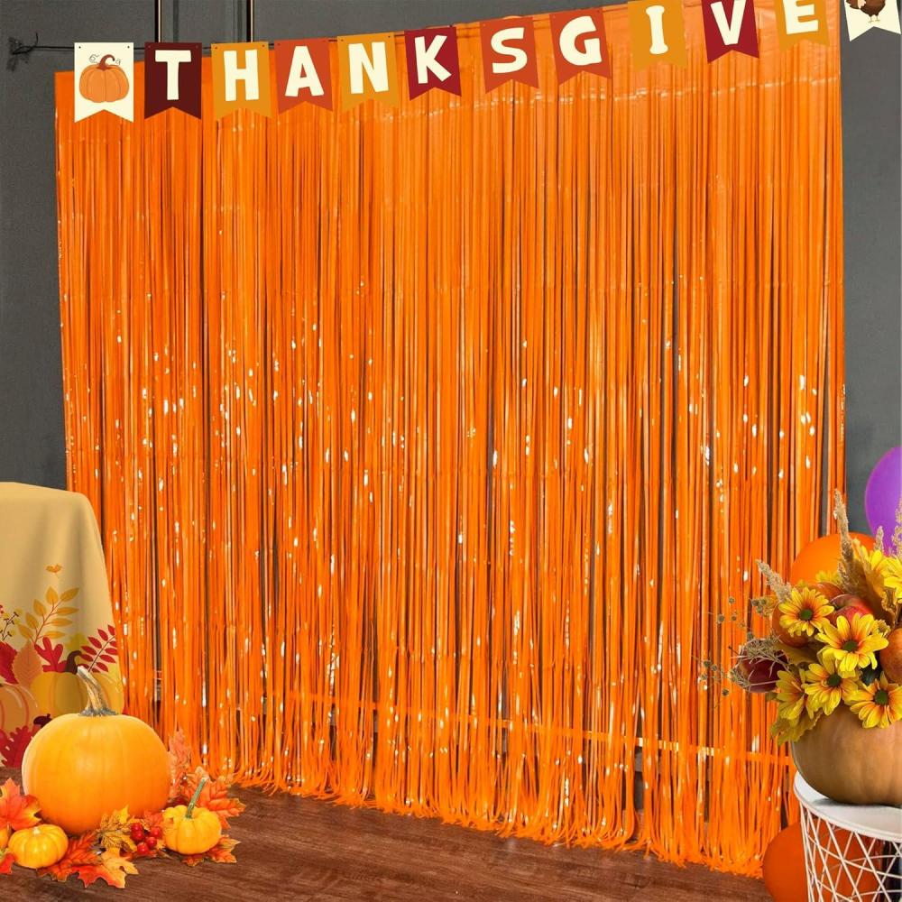 image:imageOHOME Halloween Decorations Halloween Party Decorations Trick or Treat Backdrop Banner for Wall Door Halloween Birthday Party Favors Supplies Indoor OutdoorOrange