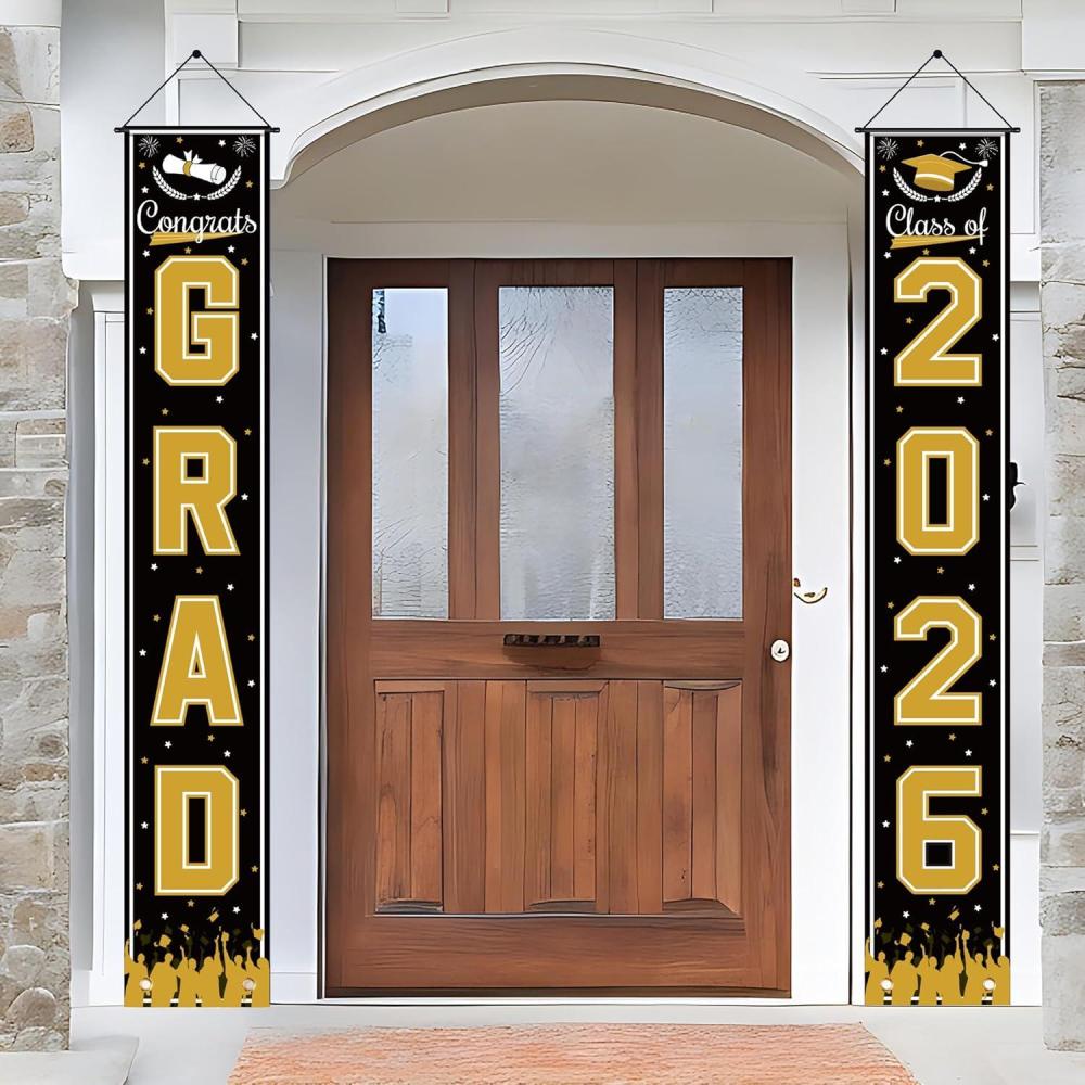 image:imageOHOME Thanksgiving Decorations GIVE THANKS Porch Banner Fall Decor for Indoor Outdoor Outside Friendsgiving Party Decorations Autumn Pumpkin Welcome Door Sign for Home Yard WallBlack