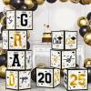 image:imageOHOME 8 Pack Graduation Decorations 2026  Graduation Party Decorations 2026  Balloon Boxes for Class of 2026 Party Favors Supplies  Yard Signs Banner Backdrop Decor BlackBlack