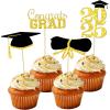 image:imageOHOME Graduation Decorations 202636 PCS Cupcake Toppers  2026 Graduation Party Decorations  Mini Cake Decorations for Class of 2026Diploma 2026 Grad Cap SetBlack