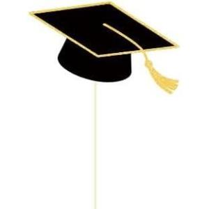 Graduation Decorations 2026 – Cupcake Toppers (Blue)(Black)