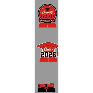 Graduation Decorations 2026 (Red graduation)(Red graduation)