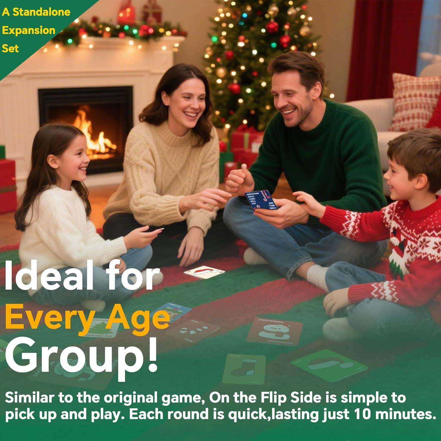 image:imageOHOME Easter Basket Stuffers Christmas Card Game Snowman Sock Cane Bell Hat for Family Kids Adults Teens Easter Gifts Games Wildly Entertaining amp Easy to Learn 28 Players