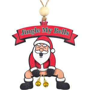 Funny Christmas Ornaments 2025 – White Elephant Gifts | Wooden Hanging Decor for Christmas Tree – Stocking Stuffers Xmas Party Decorations Supplies