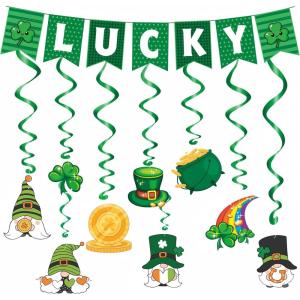 OHOME Valentines Day Decorations – 9 PCS Heart Hanging Swirls Decorations | Valentines Day Party Supplies Favors Indoor Outdoor – Valentine’s Birthday Party Hanging Decor for Ceiling Wall Home Office(Green)