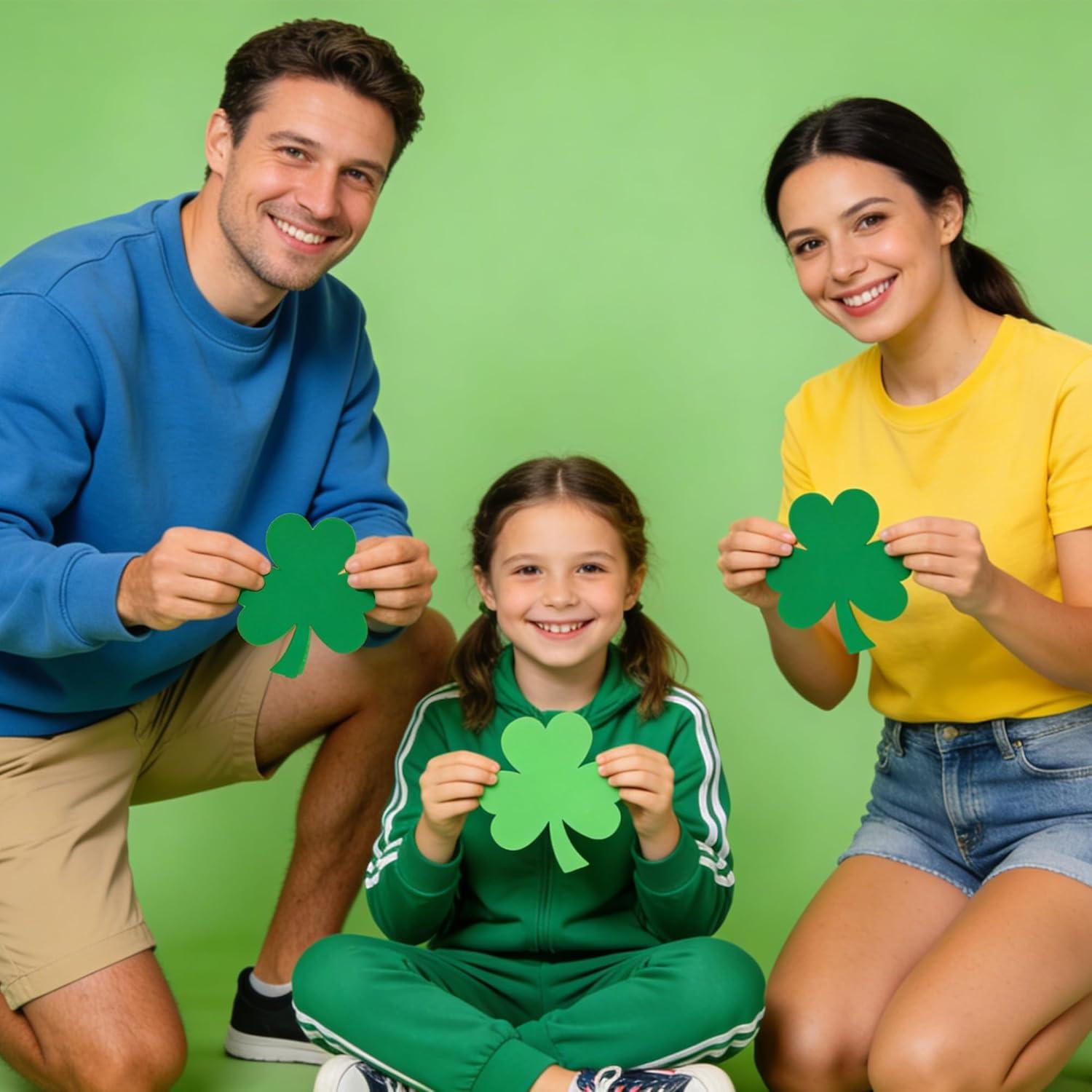 image:imageSt Patricks Day Decorations 180 PCS Shamrock Cutouts PreCut Set St Patricks Day Party Favors Supplies Accessories Decor for School Class Spring Decor Shamrock Crafts Stickers for Bulletin Board