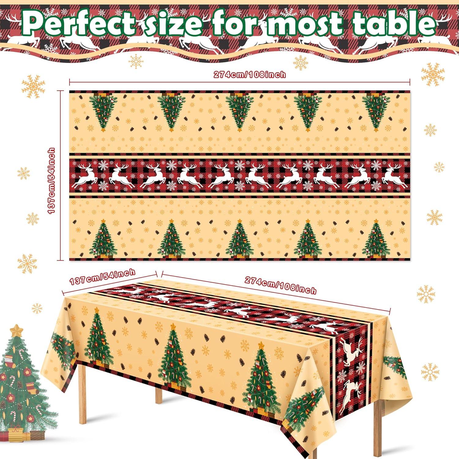 image:imageLuau Party Decorations Plastic Tablecloth for Tropical Party Decorations Hawaiian Themed Palm Leaves Summer Beach Favors Supplies2 PackChristmas