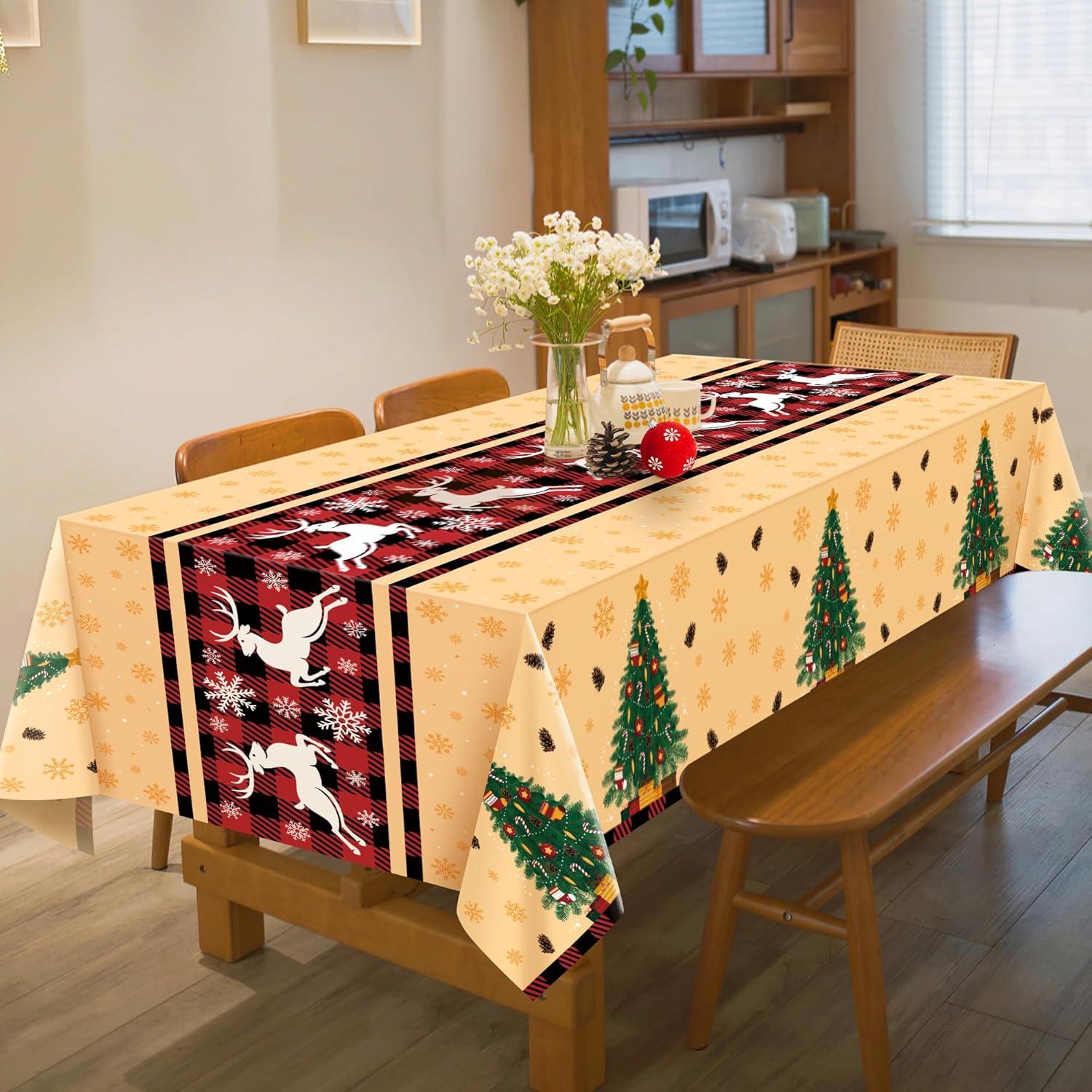 image:imageLuau Party Decorations Plastic Tablecloth for Tropical Party Decorations Hawaiian Themed Palm Leaves Summer Beach Favors Supplies2 PackChristmas
