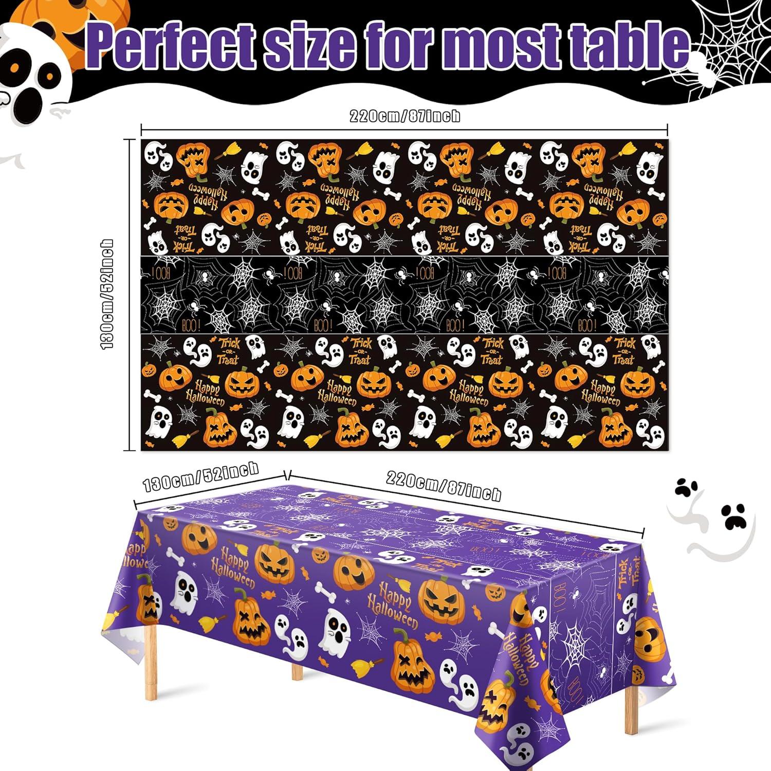 image:imageLuau Party Decorations Plastic Tablecloth for Tropical Party Decorations Hawaiian Themed Palm Leaves Summer Beach Favors Supplies2 PackHalloween