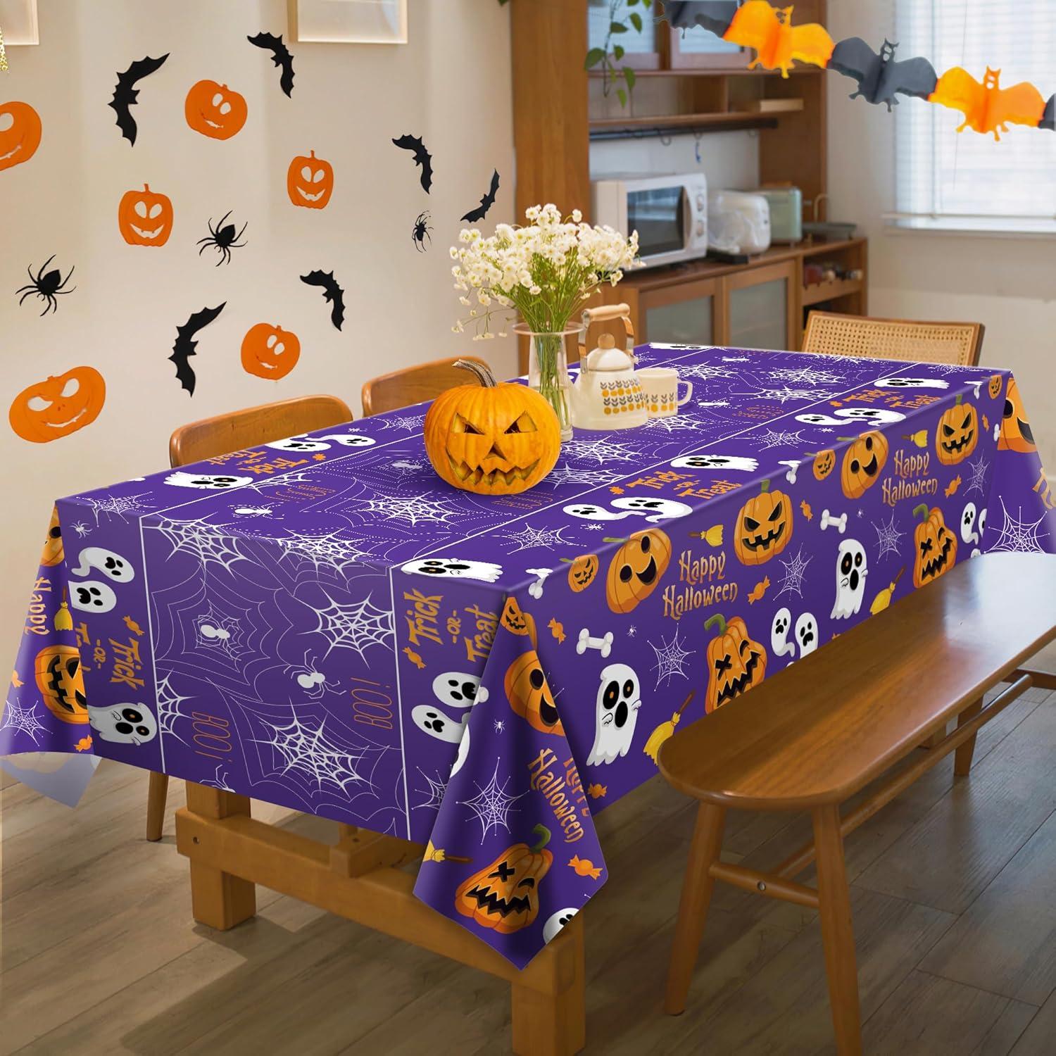 image:imageLuau Party Decorations Plastic Tablecloth for Tropical Party Decorations Hawaiian Themed Palm Leaves Summer Beach Favors Supplies2 PackHalloween