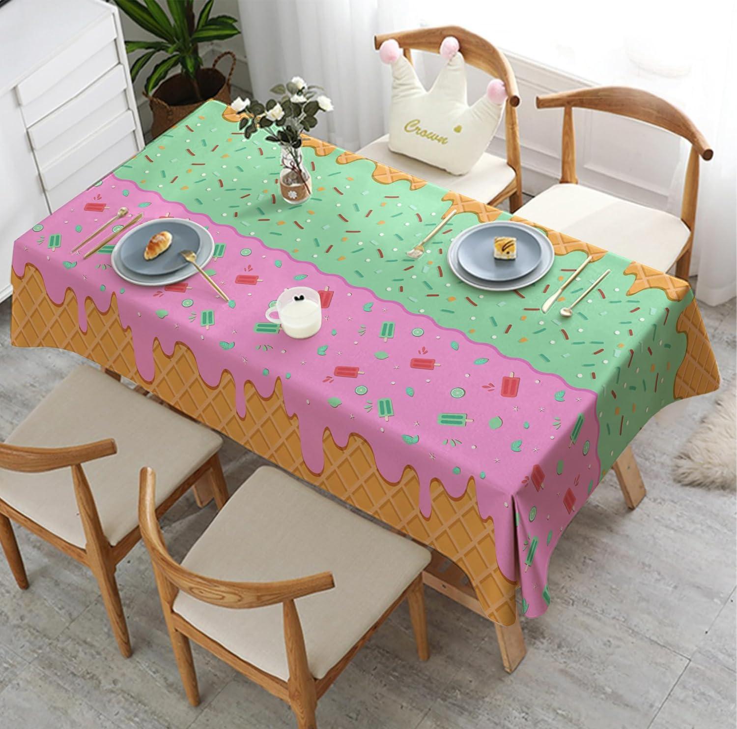 image:imageLuau Party Decorations Plastic Tablecloth for Tropical Party Decorations Hawaiian Themed Palm Leaves Summer Beach Favors Supplies2 PackIce Cream