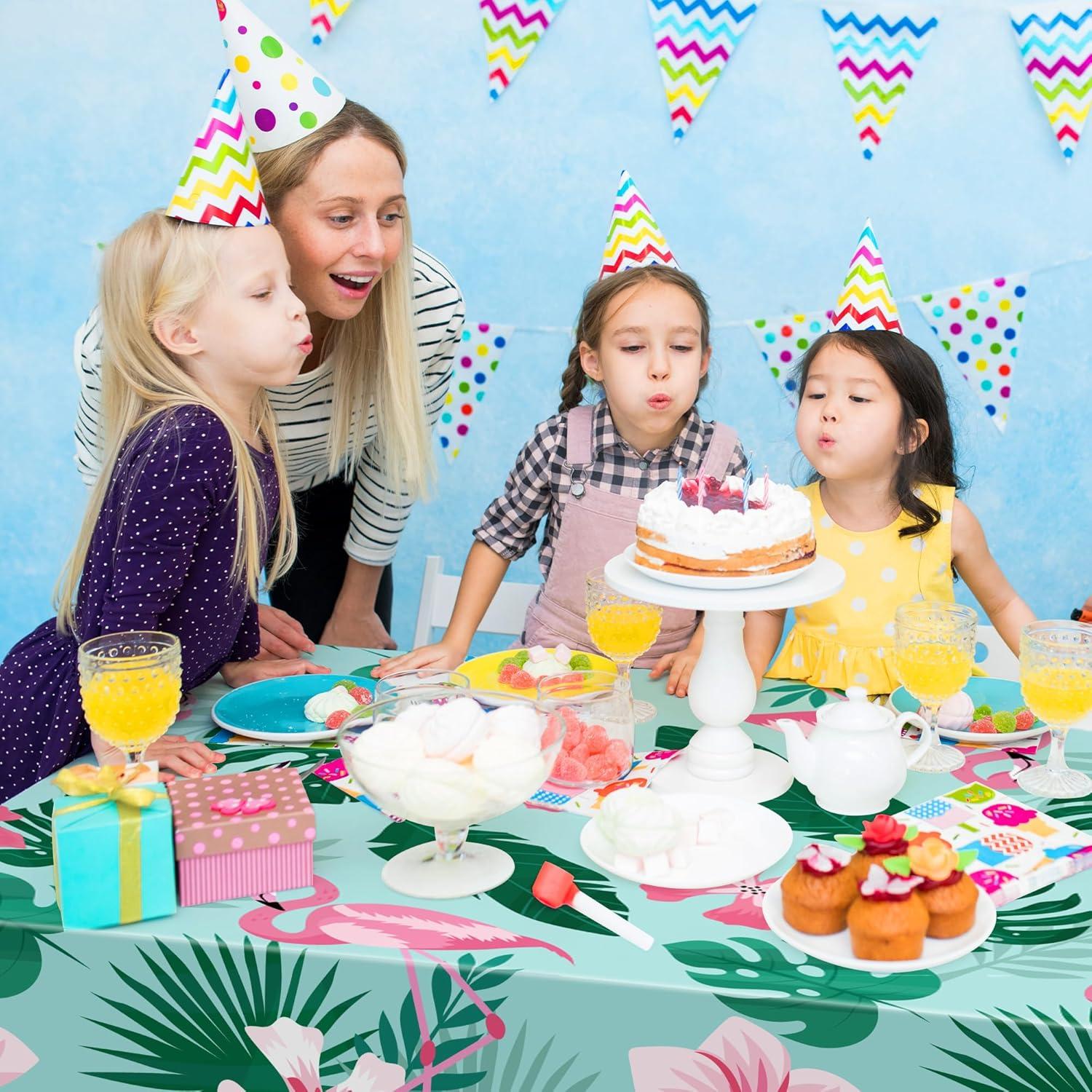 image:imageLuau Party Decorations Plastic Tablecloth for Tropical Party Decorations Hawaiian Themed Palm Leaves Summer Beach Favors Supplies2 PackLuau