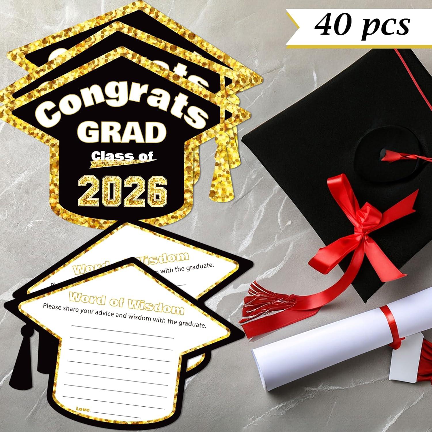 image:imageOHOME Graduation Decorations 202640 Pack Graduation Cards Graduation Party Decorations Graduation Decorations Class of 2026 Congrats Grad Card for Class of 2026 Decorations Party Suppliesgraduation