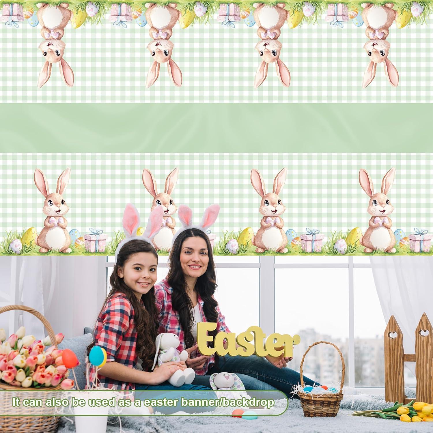 image:imageOHOME Halloween Decorations  2 Pack Plastic Tablecloth for Halloween Party Decorations  Skeletons Bats Ghosts Pumpkin Table Decor for Outdoor Indoor Party Favors Supplies Backdrop BannerGreen and Yellow