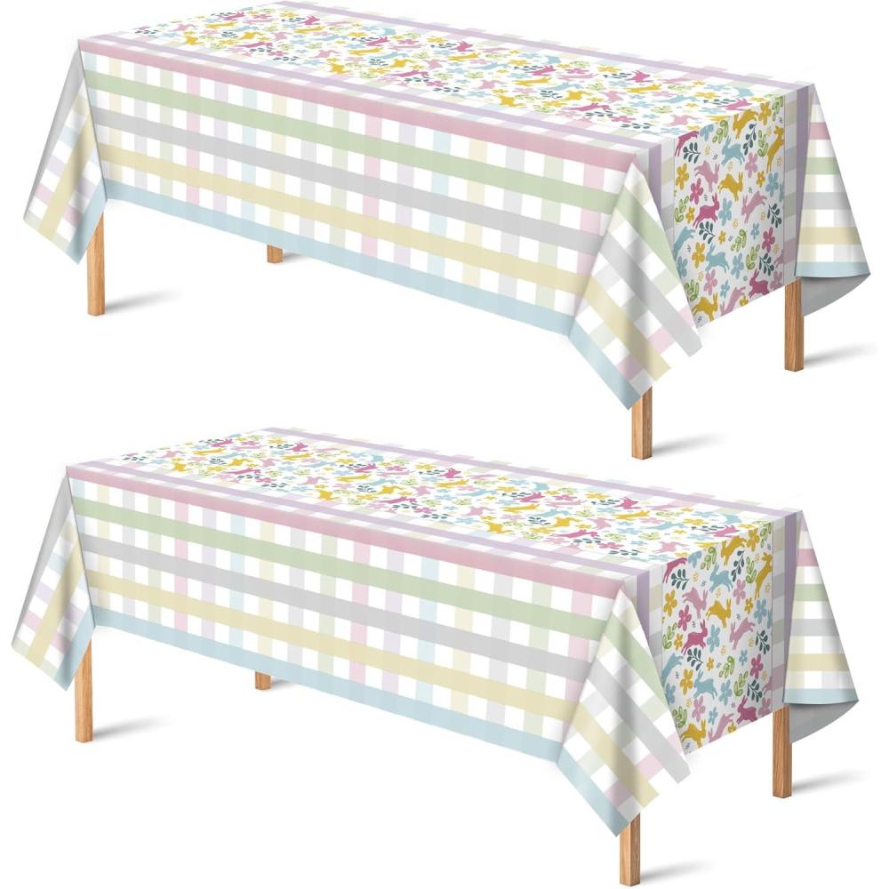 image:imageLuau Party Decorations  Plastic Tablecloth for Tropical Party Decorations  Hawaiian Themed Palm Leaves Summer Beach Favors Supplies2 PackEaster