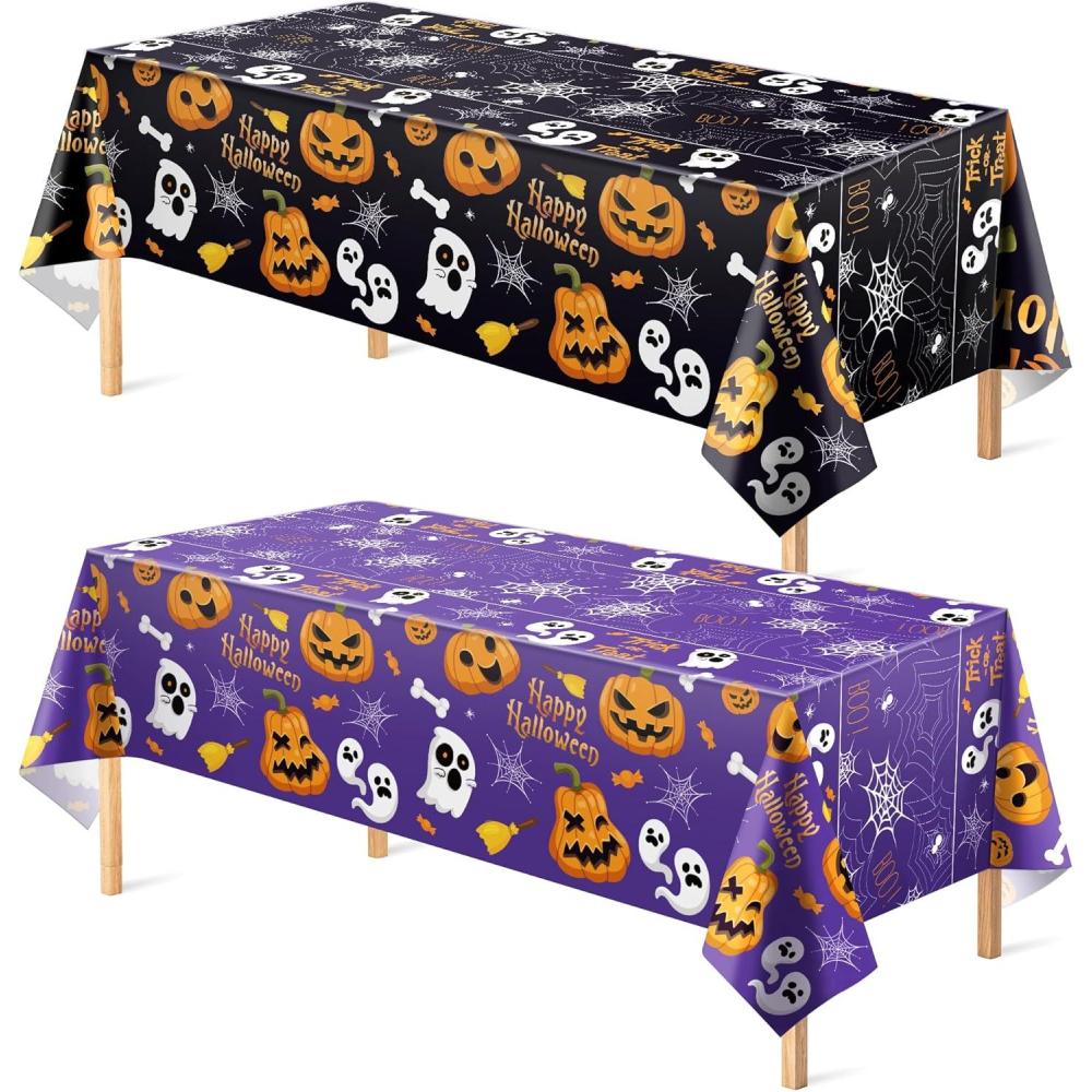 image:imageLuau Party Decorations  Plastic Tablecloth for Tropical Party Decorations  Hawaiian Themed Palm Leaves Summer Beach Favors Supplies2 PackHalloween
