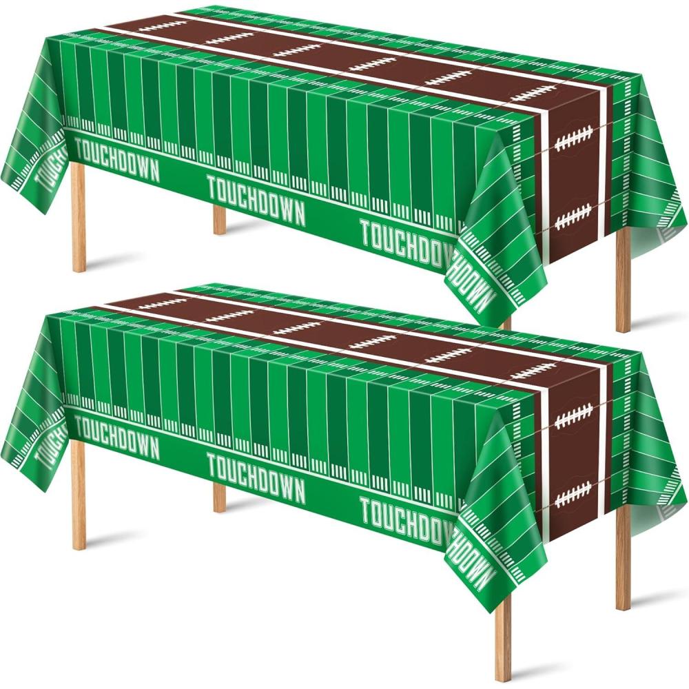 image:imageOHOME Halloween Decorations  2 Pack Plastic Tablecloth for Halloween Party Decorations  Skeletons Bats Ghosts Pumpkin Table Decor for Outdoor Indoor Party Favors Supplies Backdrop BannerWhite and Green