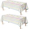 image:imageLuau Party Decorations  Plastic Tablecloth for Tropical Party Decorations  Hawaiian Themed Palm Leaves Summer Beach Favors Supplies2 PackEaster