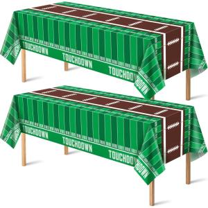 OHOME Halloween Decorations – 2 Pack Plastic Tablecloth for Halloween Party Decorations | Skeletons Bats Ghosts Pumpkin Table Decor for Outdoor Indoor Party Favors Supplies Backdrop Banner(White and Green)