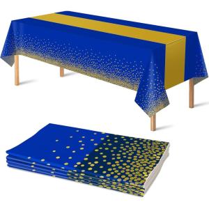 OHOME Graduation Tablecloth with Blue and Gold Tablecloth