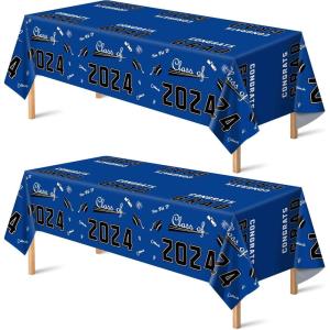 OHOME White and Gold Tablecloth and Graduation Tablecloth