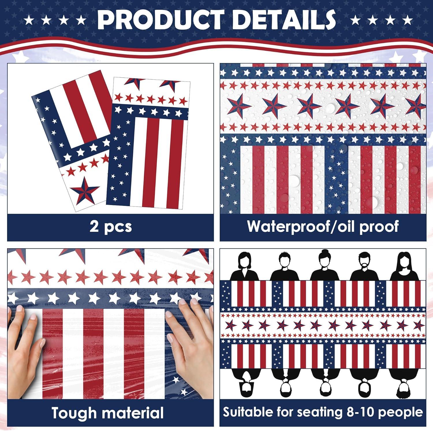 image:imageCinco De Mayo Decorations Fiesta Mexican Party Tablecloth Cinco De Mayo Table Decorations for Taco Party Mexican Theme Birthday Fiesta Party Favors Accessories for Home Dining Kitchen2 PackRed White Blue