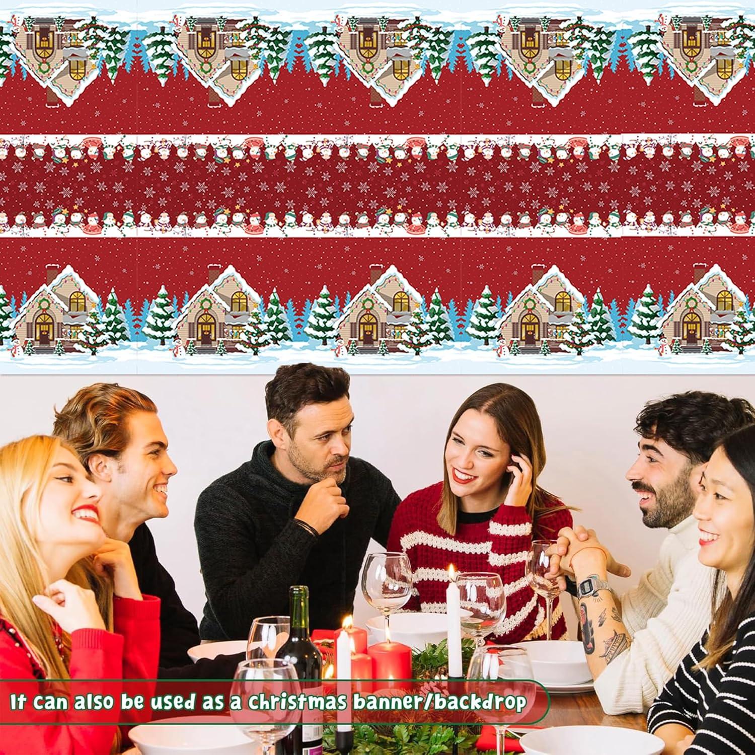 image:imageCinco De Mayo Decorations Fiesta Mexican Party Tablecloth Cinco De Mayo Table Decorations for Taco Party Mexican Theme Birthday Fiesta Party Favors Accessories for Home Dining Kitchen2 PackRed Green White