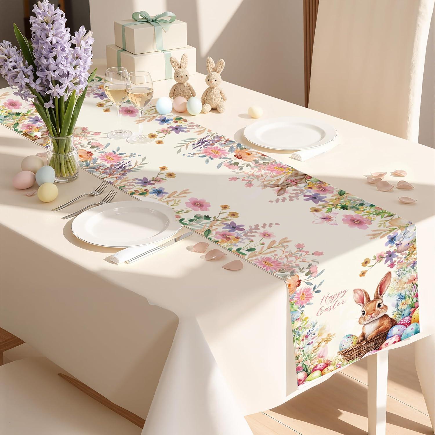 image:imageCinco De Mayo Decorations Mexican Floral Table Runner for Fiesta Party Decorations Mexican Theme Birthday Decorations Taco Accessories Home Dining Room Kitchen Table DecorEaster