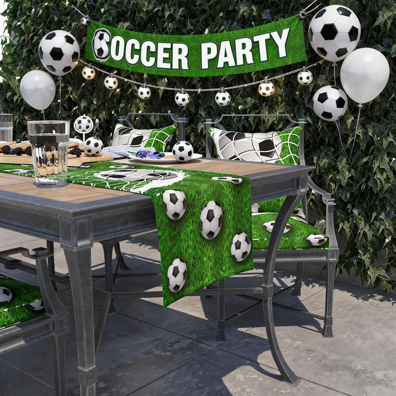 image:imageCinco De Mayo Decorations Mexican Floral Table Runner for Fiesta Party Decorations Mexican Theme Birthday Decorations Taco Accessories Home Dining Room Kitchen Table DecorSoccer