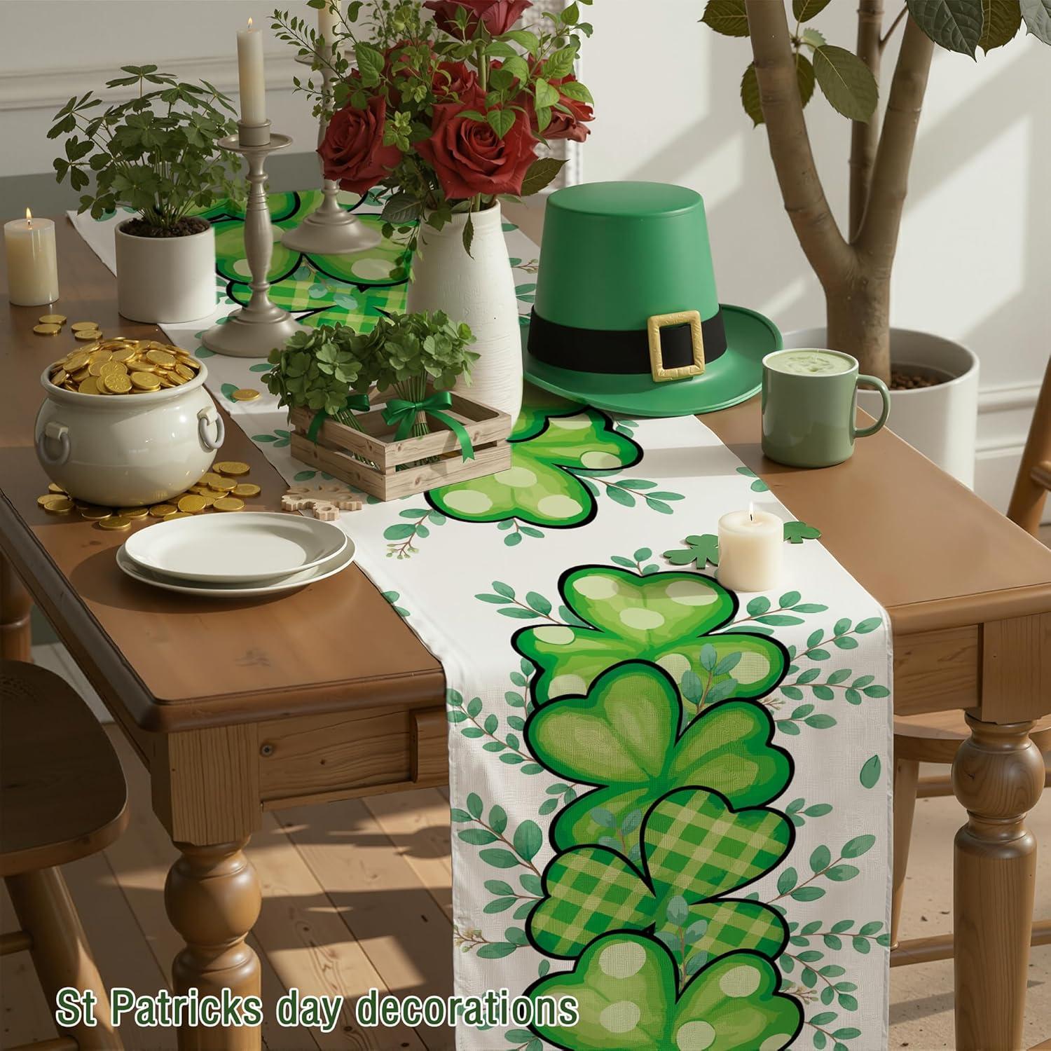image:imageMexican Fiesta Table Runner Cinco De Mayo Decorations for Fiesta Party Decorations Dia De Los Muertos Decorations Cinco De Mayo Rustic Linen Home Dining Room Kitchen Table DecorSt Patricks day