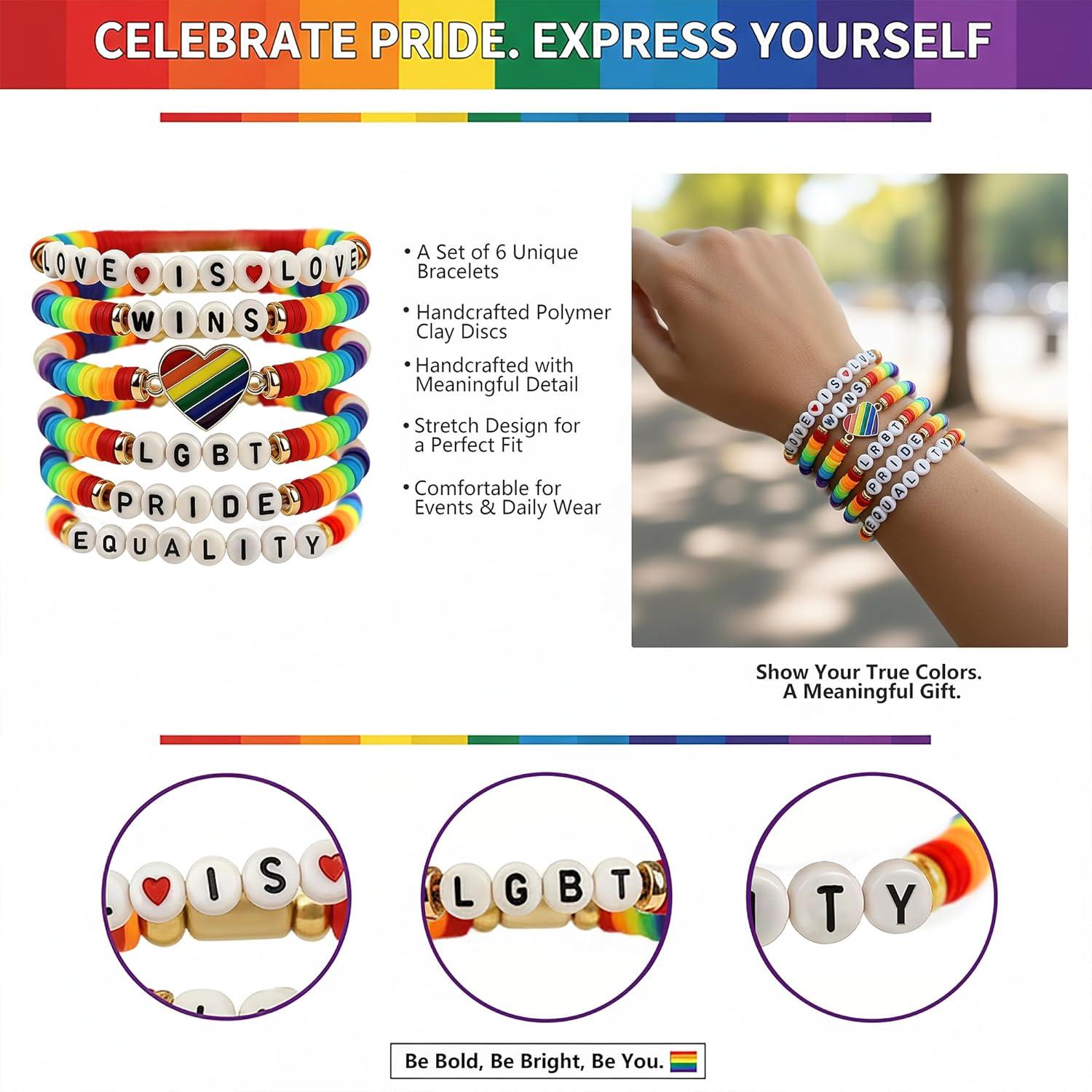 image:imageOHOME Cinco De Mayo Shirts for Women 6 Pack Mexican Bracelets for Men Fiesta Party Decorations Favors Supplies for Taco Cinco De Mayo Outfit Dresses AccessoriesPride day