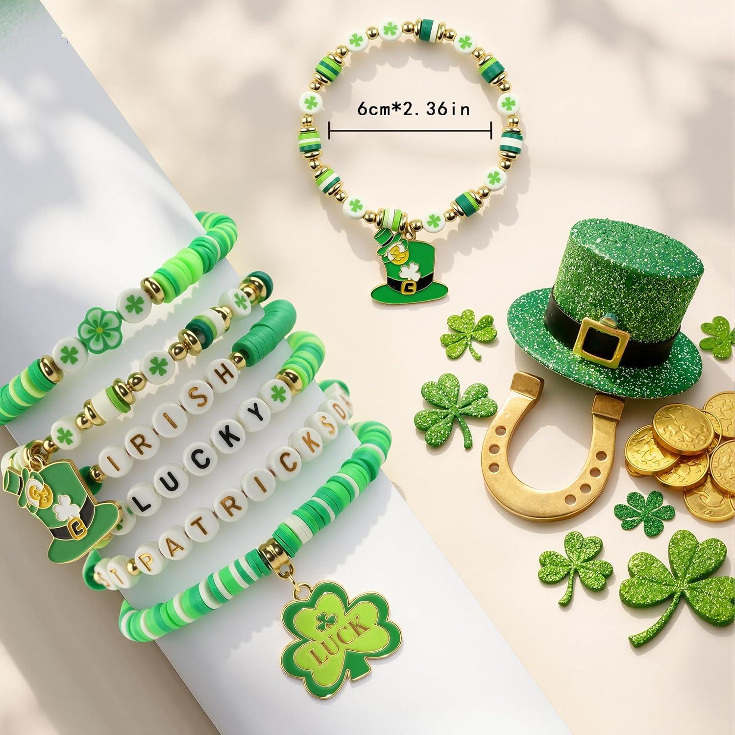 image:imageOHOME Cinco De Mayo Shirts for Women 6 Pack Mexican Bracelets for Men Fiesta Party Decorations Favors Supplies for Taco Cinco De Mayo Outfit Dresses AccessoriesSt patricks Day