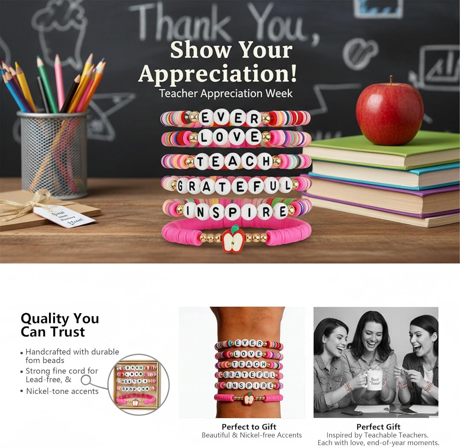 image:imageOHOME Cinco De Mayo Shirts for Women 6 Pack Mexican Bracelets for Men Fiesta Party Decorations Favors Supplies for Taco Cinco De Mayo Outfit Dresses AccessoriesTeacher appreciation