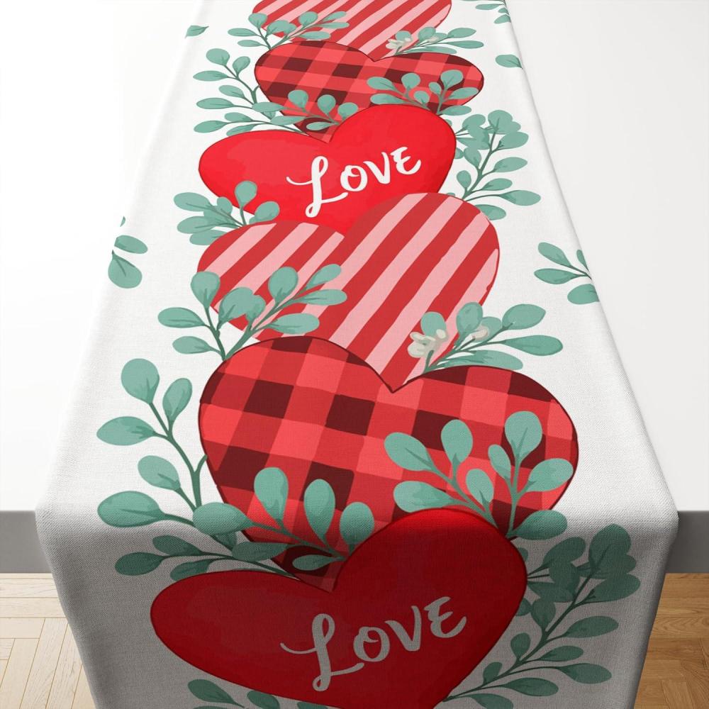 image:imageCinco De Mayo Decorations Mexican Floral Table Runner for Fiesta Party Decorations Mexican Theme Birthday Decorations Taco Accessories Home Dining Room Kitchen Table DecorHeart valentines