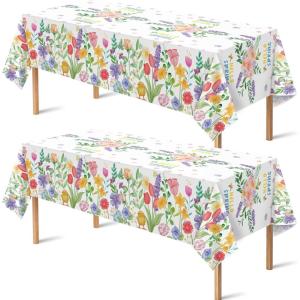 Cinco De Mayo Decorations – Fiesta Mexican Party Tablecloth | Cinco De Mayo Table Decorations for Taco Party – Mexican Theme Birthday Fiesta Party Favors Accessories for Home Dining Kitchen,2 Pack(Red and Purple)