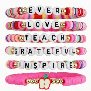 OHOME Cinco De Mayo Shirts for Women – 6 Pack Mexican Bracelets for Men | Fiesta Party Decorations Favors Supplies for Taco | Cinco De Mayo Outfit Dresses Accessories(Teacher appreciation)