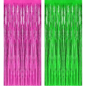 Graduation Decorations 2026 – Black Gold Streamers Backdrop Banner | Graduation Party Decorations Indoor Outdoor Outside – Class of 2026 Graduation Party Photo Booth Favors Supplies for Home Wall Door(Pink and green)