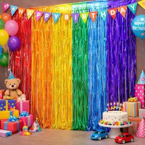 Graduation Decorations 2026 – Black Gold Streamers Backdrop Banner | Graduation Party Decorations Indoor Outdoor Outside – Class of 2026 Graduation Party Photo Booth Favors Supplies for Home Wall Door(Rainbow)