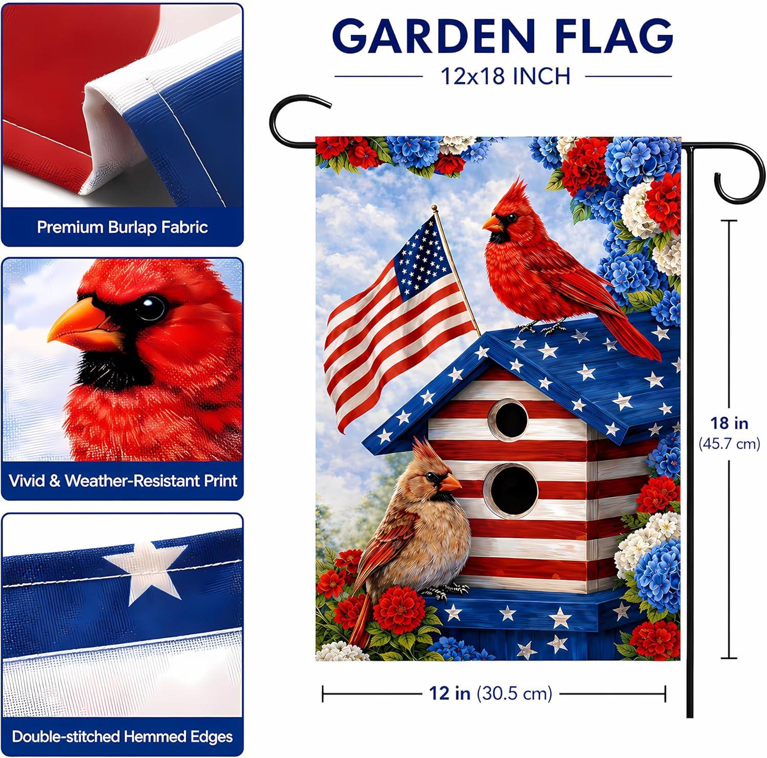 image:image4th of July Decorations 250th Anniversary Garden Flag 250 Years of Freedom Patriotic Banner Fourth of July Accessories for Garden Yard Porch Patio Lawn Outdoor Outside DecorRedWhiteBlue