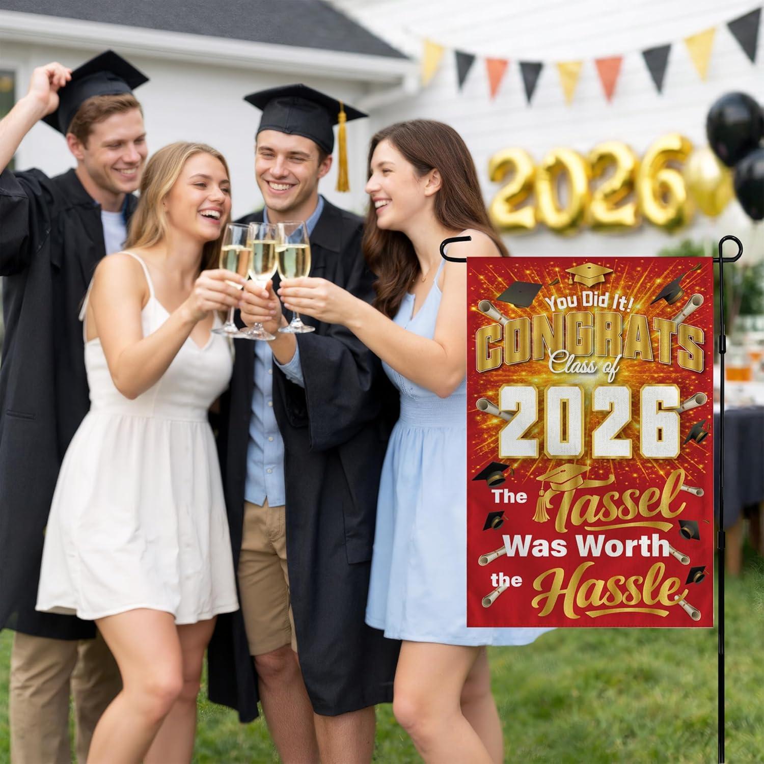 image:image4th of July Decorations 250th Anniversary Garden Flag 250 Years of Freedom Patriotic Banner Fourth of July Accessories for Garden Yard Porch Patio Lawn Outdoor Outside DecorRed